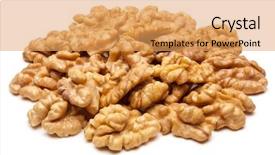  Presentation with walnut - Amazing slides having walnuts isolated on the white backdrop and a yellow colored foreground