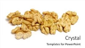  Presentation with artificial intelligence white - Beautiful PPT theme featuring walnuts isolated on white background backdrop and a  colored foreground