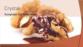 Presentation with drop - Slides enhanced with walnuts-kernel-with-chocolate-drop background and a yellow colored foreground
