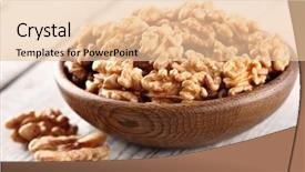  Presentation with walnut - Audience pleasing slides consisting of walnuts kernel backdrop and a lemonade colored foreground