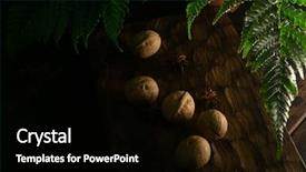  Presentation with anis - PPT layouts with walnuts star anis and fern background and a black colored foreground