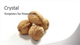  Presentation with dried fruits seeds nuts walnuts - Audience pleasing presentation theme consisting of lipids - walnuts backdrop and a white colored foreground