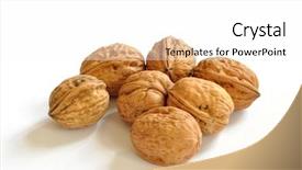  Presentation with dried fruits seeds nuts walnuts - Presentation featuring businessman calling someone with a mobile phone while is using a laptop background and a gray colored foreground