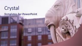  Presentation with urban - Colorful theme enhanced with walrus-gargoyle-in-soft-focus backdrop and a sky blue colored foreground