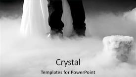  Presentation with smoke - Theme enhanced with waltz dance - bride and groom dancing background and a  colored foreground