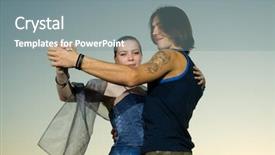  Presentation with waltz - Amazing slides having waltz dance - couple of young adults dancing backdrop and a gray colored foreground