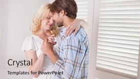  Presentation with dance beautiful couple dancing ballroom - Colorful PPT layouts enhanced with waltz dance - romantic young couple dancing together backdrop and a lemonade colored foreground