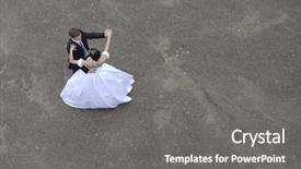  Presentation with waltz - Cool new presentation with waltz dance - young wedding couple dancing waltz backdrop and a gray colored foreground