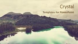  Presentation with jawa - Slides with wama lake dieng plateau jawa background and a lemonade colored foreground