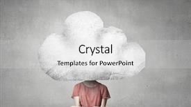  Presentation with cloud - Amazing slide set having wanderer - cloud headed woman read book backdrop and a light gray colored foreground