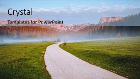  Presentation with misty - Slide set enhanced with wanderer - misty summer day background and a light blue colored foreground