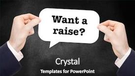  Presentation with salary - Beautiful presentation design featuring want a raise written backdrop and a dark gray colored foreground