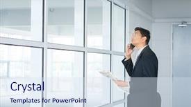  Presentation with office newspaper - Amazing presentation design having want ad - indian man checking on new backdrop and a sky blue colored foreground