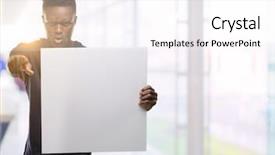  Presentation with generational african american culture - Slides with want ad - young african american man holding background and a sky blue colored foreground