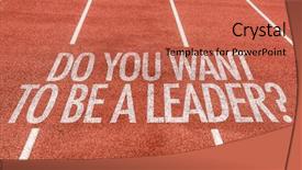  Presentation with leader - Beautiful slide deck featuring want to be a leader backdrop and a coral colored foreground
