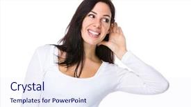  Presentation with want ad - Presentation theme featuring want to listen about something background and a  colored foreground