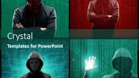  Presentation with ransomware - Presentation theme enhanced with wanted-hacker-is-coding-virus background and a  colored foreground