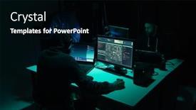  Presentation with cyber attack - PPT layouts having wanted-hackers-coding-virus-ransomware background and a black colored foreground