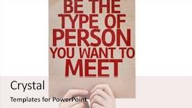  Presentation with want ad - Beautiful presentation theme featuring wanted poster - be the type of person backdrop and a lemonade colored foreground