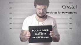  Presentation with gangster - Amazing PPT layouts having wanted poster - caught gangster in jail backdrop and a light gray colored foreground
