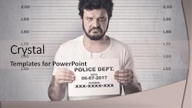  Presentation with wanted poster - PPT theme having wanted poster - caught gangster in jail background and a soft green colored foreground