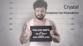  Presentation with gangster - Amazing PPT layouts having wanted poster - caught gangster in jail backdrop and a light gray colored foreground