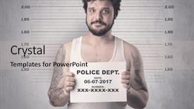  Presentation with gangster - Presentation theme consisting of wanted poster - caught gangster in jail background and a soft green colored foreground