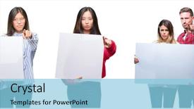  Presentation with people collage - Theme enhanced with wanted poster - collage of chinese and hispanish background and a  colored foreground