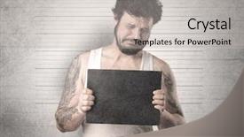  Presentation with gangster - Slides having wanted poster - gangster in front background and a  colored foreground