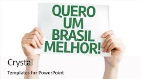  Presentation with poster - PPT theme consisting of wanted poster - i want a better brazil background and a white colored foreground