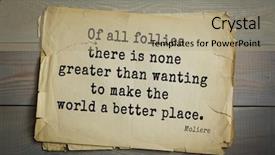  Presentation with comedian - Colorful PPT theme enhanced with wanting to make the world backdrop and a mint green colored foreground