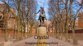  Presentation with boston - Cool new presentation theme with war - boston massachusetts usa backdrop and a coral colored foreground