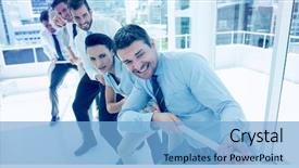  Presentation with rope - Cool new theme with war - full length of a group backdrop and a light blue colored foreground