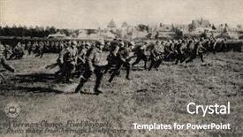  Presentation with war france - Cool new theme with war - german charge fixed bayonet backdrop and a gray colored foreground