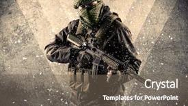  Presentation with war - Audience pleasing PPT theme consisting of war - portrait of a dangerous masked backdrop and a gray colored foreground