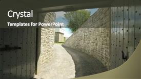  Presentation with war - Beautiful presentation theme featuring war 1812 - fort gate backdrop and a  colored foreground