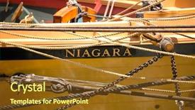  Presentation with name - Amazing presentation theme having war 1812 - u s brig niagara name backdrop and a tawny brown colored foreground