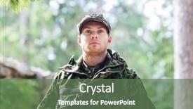  Presentation with politics trade war - Colorful PPT theme enhanced with war army and people concept backdrop and a  colored foreground