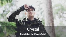  Presentation with people grief and mourning concept - PPT layouts consisting of war army and people concept background and a dark gray colored foreground