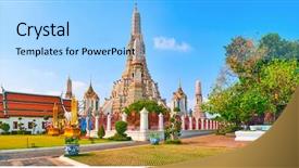  Presentation with war - Presentation enhanced with war arun a buddhist background and a light blue colored foreground