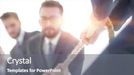  Presentation with struggle - Amazing slide deck having war between business people backdrop and a gray colored foreground