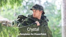  Presentation with war - Slides featuring war hiking army and people background and a  colored foreground