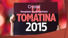  Presentation with background - Slide set having war spanish - la tomatina 2015 card background and a tawny brown colored foreground