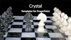  Presentation with chess board - Presentation consisting of war minds - white knight vs black knight background and a black colored foreground