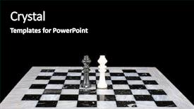  Presentation with chess board - Presentation theme consisting of war minds - who is the winner king background and a black colored foreground