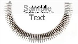  Presentation with powerful - Presentation enhanced with war music - silver chain of powerful cartridges background and a white colored foreground