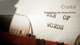  Presentation with war - PPT theme consisting of war-of-words-text-written background and a sky blue colored foreground