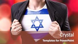  Presentation with israel - Amazing presentation theme having war palestine - businessman stretching suit with israel backdrop and a red colored foreground