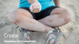  Presentation with poverty - PPT theme featuring war palestine - dirty and poverty background and a gray colored foreground