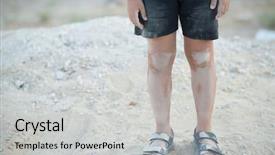  Presentation with poverty war - Beautiful slides featuring war palestine - dirty and poverty backdrop and a light gray colored foreground